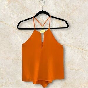 Mustard Seed Vibrant Orange Halter Camisole NWOT